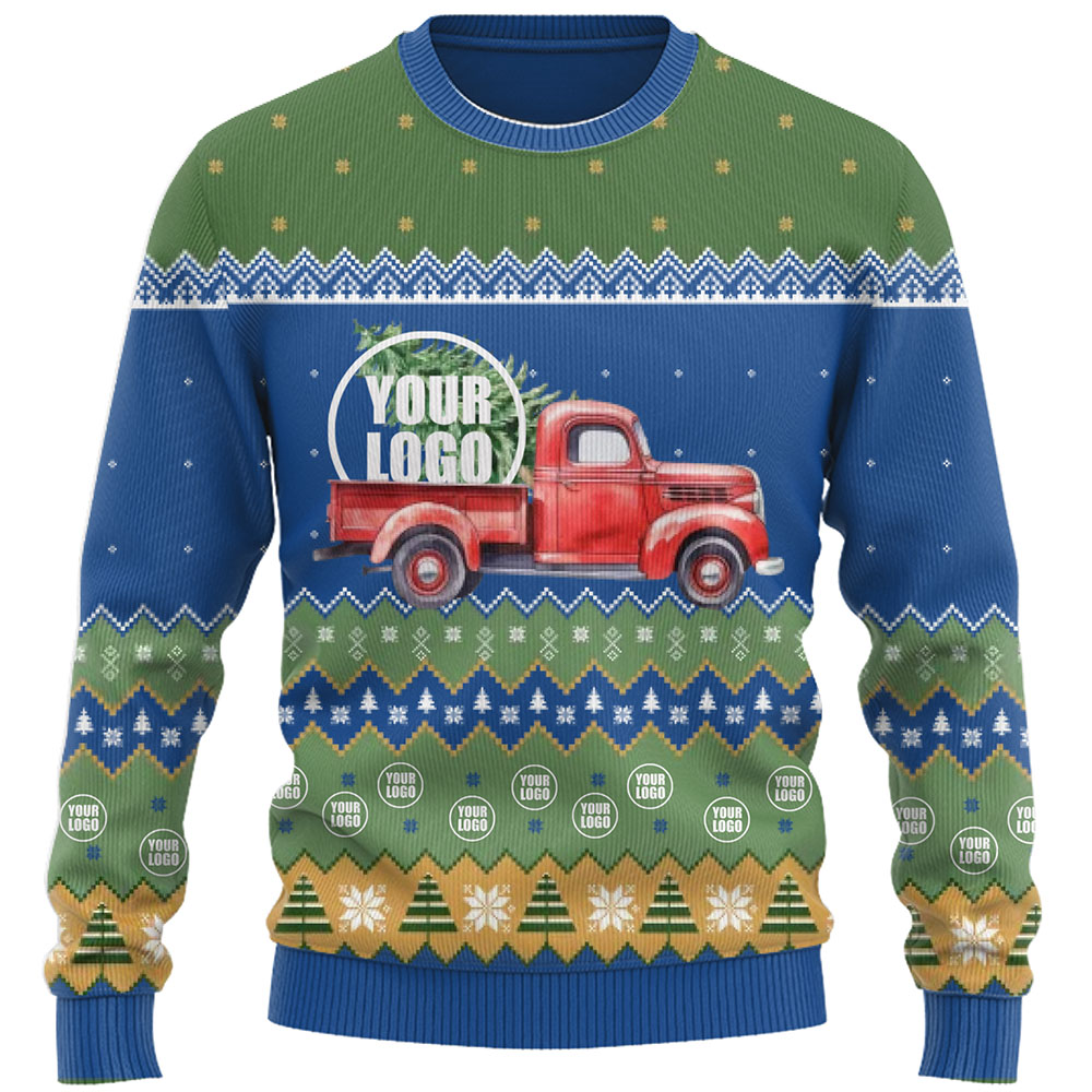 Holiday Theme Logo Or Face Ugly Christmas Sweater 10